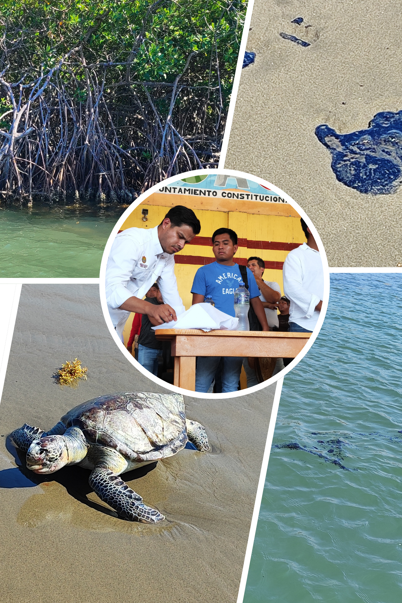 Desastre ambiental en el sur de Veracruz: Derrame de crudo impacta 50 kilómetros de litoral