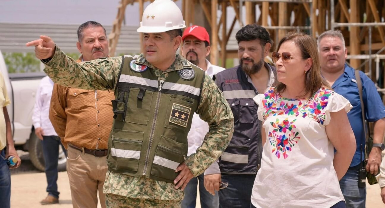 Supervisa Rocío Nahle cuartel de Guardia Nacional en Coyutla