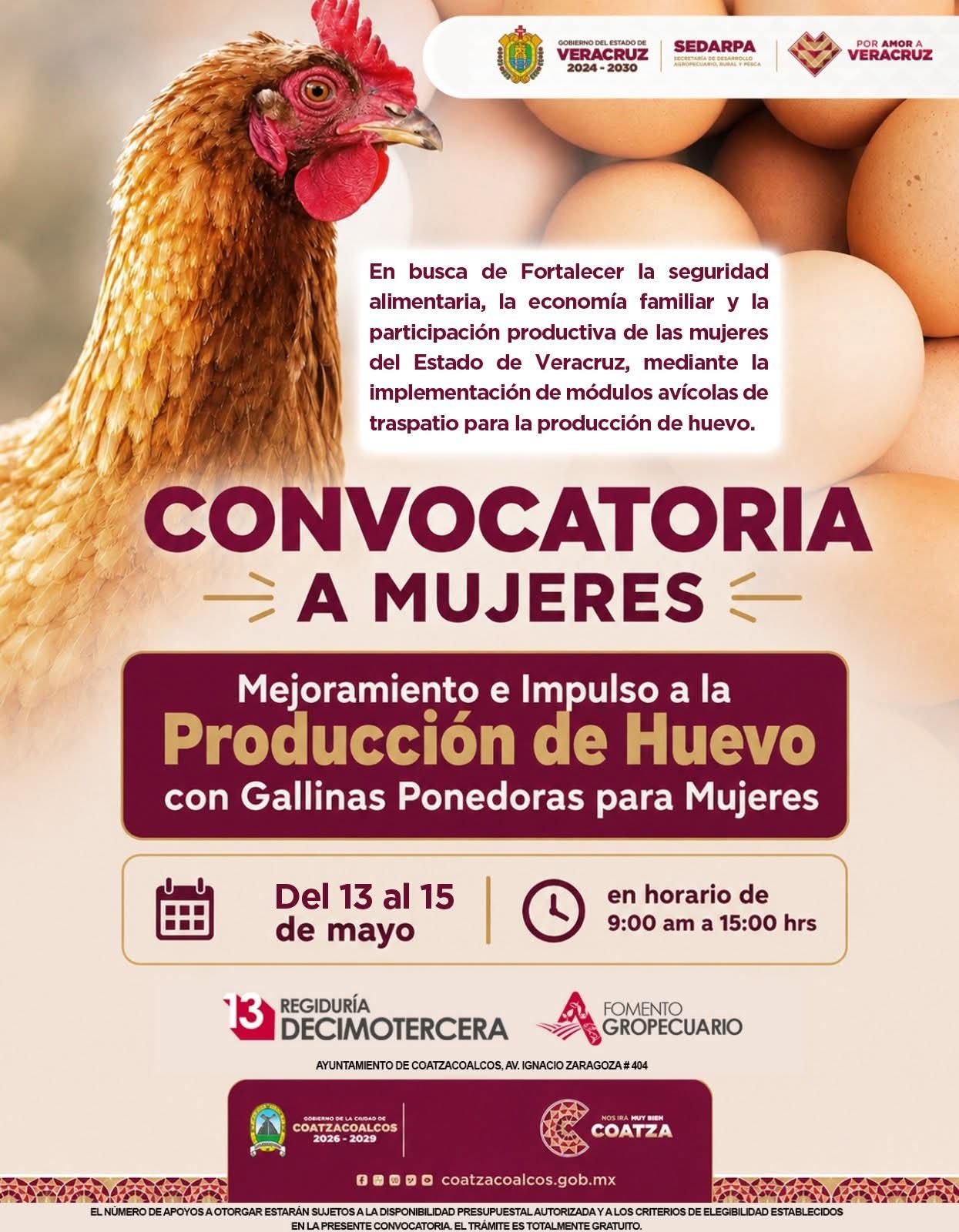 Convocatoria a mujeres de Coatzacoalcos