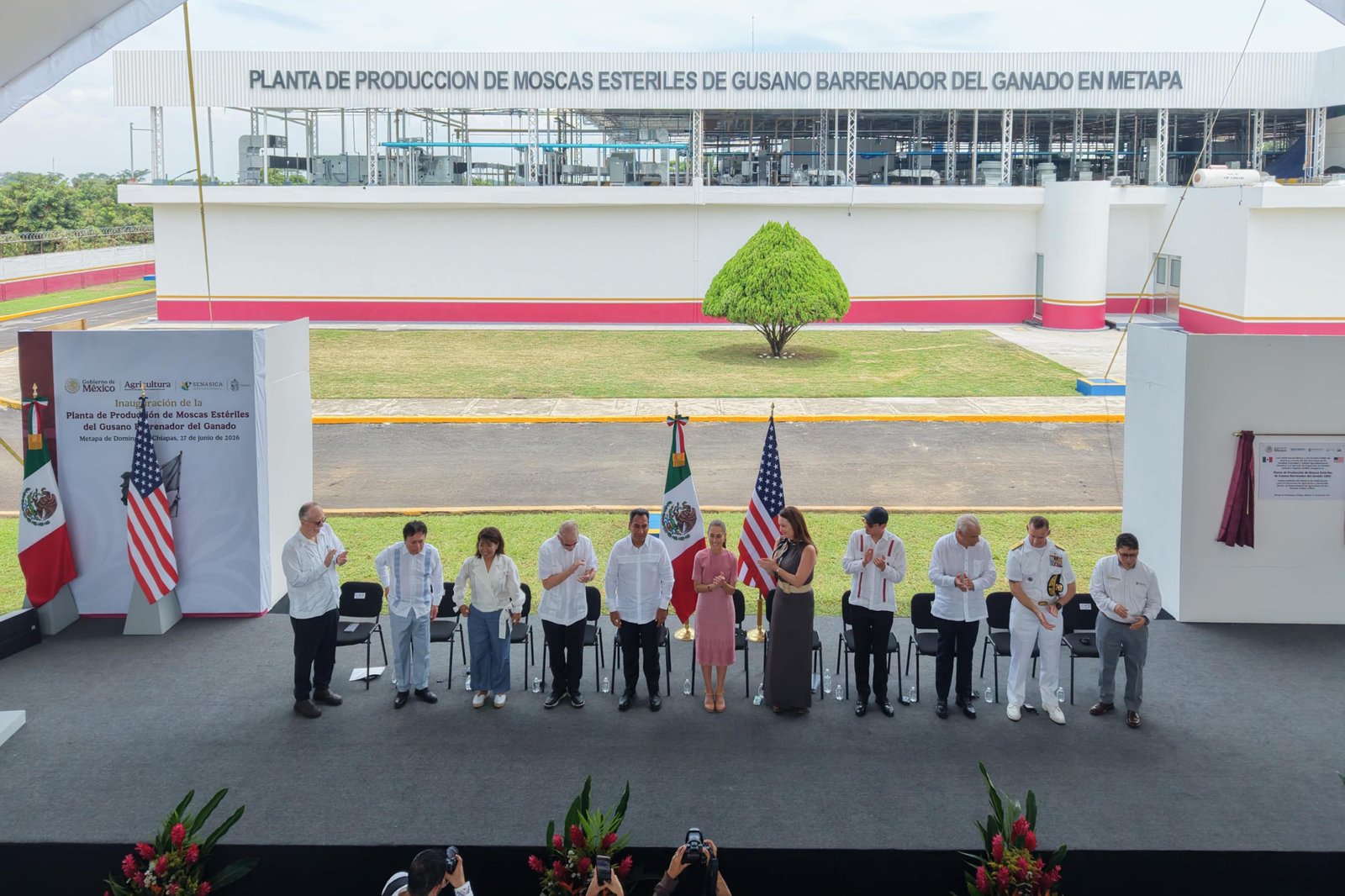PRESIDENTA CLAUDIA SHEINBAUM INAUGURA PLANTA DE PRODUCCIÓN DE MOSCAS ESTÉRILES DEL GUSANO BARRENADOR DEL GANADO EN METAPA DE DOMÍNGUEZ, CHIAPAS