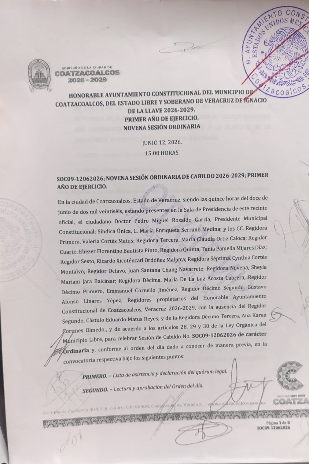 Coatzacoalcos realizará jornada extraordinaria para elección de la Subagencia Municipal de la localidad 5 de Mayo