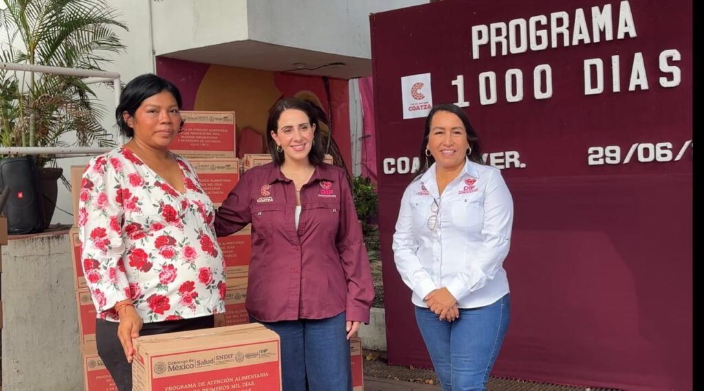 DIF Coatzacoalcos entrega apoyo alimentario a mujeres, niñas y niños en situación vulnerable durante segunda etapa del programa “En los Primeros 1000 Días”