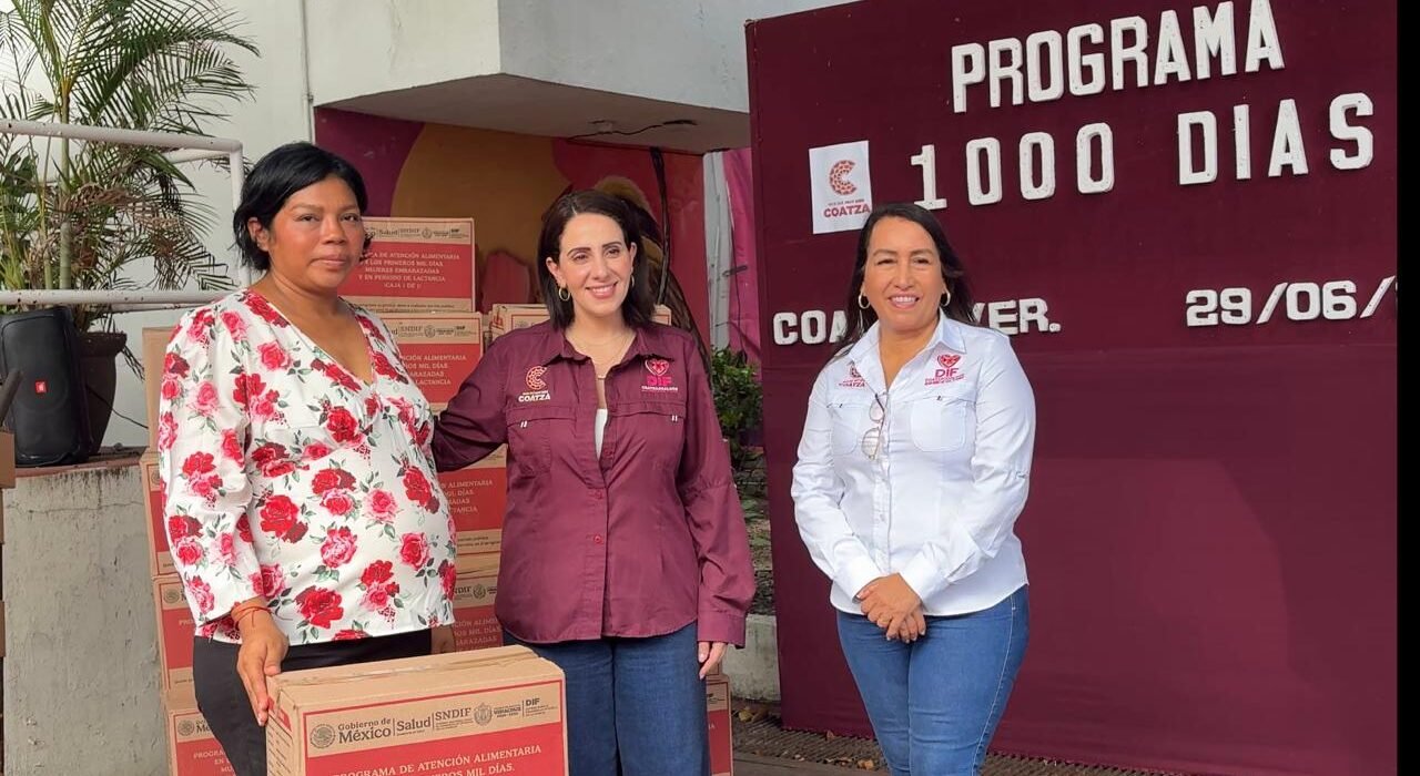 DIF Coatzacoalcos entrega apoyo alimentario a mujeres, niñas y niños en situación vulnerable durante segunda etapa del programa “En los Primeros 1000 Días”