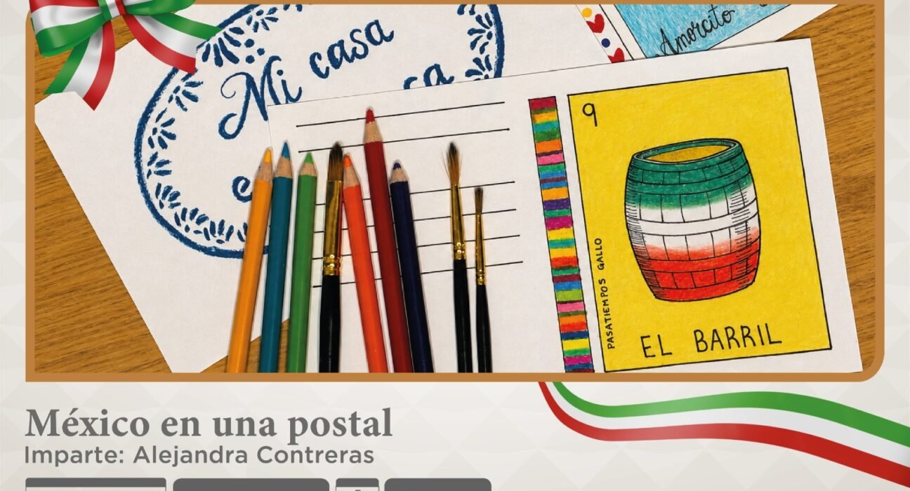 Taller de postales ilustradas en la Pinacoteca Diego Rivera